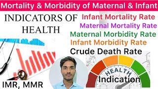 Indication of Health  Mortality Rate  Morbidity Rate  Health Indicators  IMR  MMR  Crude Death [upl. by Dianuj]