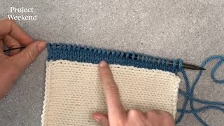 Knitting  How To Pick Up Stitches Along CastOnBindOff and Side Edges [upl. by Cicenia]