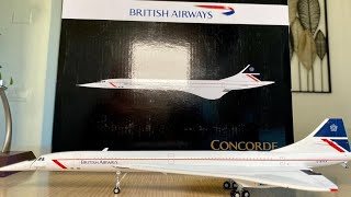 UNBOXING and REVIEW Gemini Jets 1200 British airways Concorde “Landor” GBOAA  G2BAW744 [upl. by Nakhsa]