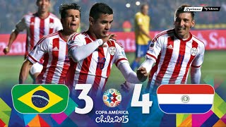 Brasil 1 3 x 4 1 Paraguay ● 2015 Copa América Extended Goals amp Highlights  Penalties HD [upl. by Nevin]