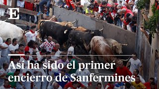 Así ha sido el primer encierro de San Fermín 2022  El País [upl. by Frederic362]