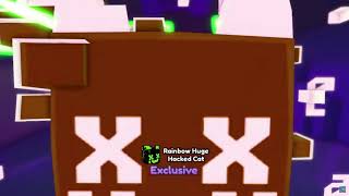 Hatching RAINBOW HUGE HACKED CAT in Pet Simulator X Roblox [upl. by Bremble595]