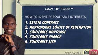 LAW OF EQUITY HOW DO YOU IDENTIFY AN EQUITABLE INTEREST DIFFERENT FROM A LEGAL INTEREST [upl. by Hgielak]