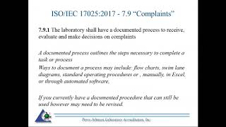 ISOIEC 170252017 Section 79  Complaints [upl. by Koah]