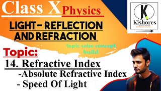 Light Reflection And Refraction Class 10  Refractive Index Absolute Refractive Index light speed [upl. by Nylak927]