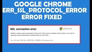 How To Fix SSL Connection Error in Google Chrome [upl. by Cuda]