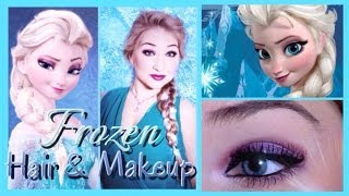 ❄ Disneys FROZEN Makeup and Hair ❄  Elsa Inspired [upl. by Adnohsel350]