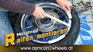 ➤ MOTORRADREIFEN EINFACH SELBST WECHSELN MONTIEREN  Nur mit einfachen Werkzeugen [upl. by Bethany663]