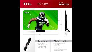 Review TCL 65Inch QM7 QLED 4K Smart QDMini LED with Google TV 65QM751G [upl. by Bundy]