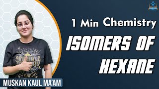 ⌚1 Minute Chemistry🧪  Draw Isomers of Hexane  Isomers of HEXANE  Class 10 [upl. by Gian]