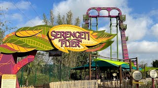 Serengeti Flyer – On amp Off Ride POV  Busch Gardens Tampa Bay [upl. by Fabrin]