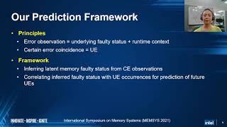 MEMSYS 21 Predicting Uncorrectable Memory Errors from the Correctable Error History [upl. by Ecyor]