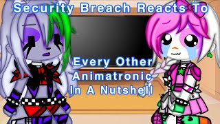 FNaF Security Breach Reacts To Every Other Animatronic In A Nutshell  My AU [upl. by Yeldud]