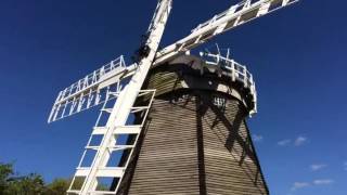 Fulbourn Windmill sails turning in the wind [upl. by Balsam373]