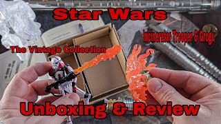 Star Wars The Vintage Collection Incinerator Trooper amp Grogu  Unboxing amp Review  The Mandalorian [upl. by Akila928]