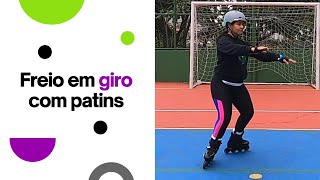 Como frear de patins  Freio em giro [upl. by Latsyrk982]