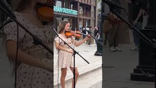 Karolina Protsenko tunes her violin before Stand by Me Violin Cover [upl. by Loeb]