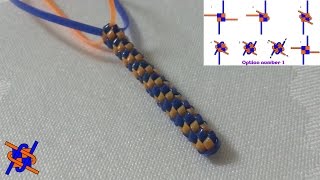 How to continue the circle barrel stitch lanyard including pictures [upl. by Wiersma]