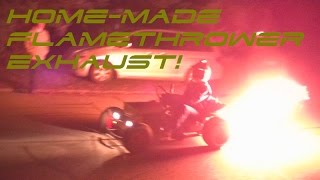 Home Made Small Engine Flamethrower Exhaust [upl. by Dudden778]