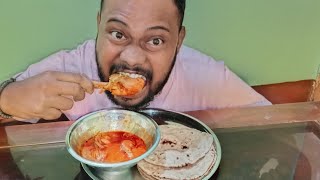 EATING ROTI WITH SPICY CHICKEN CURRY  MUKBANG EATING SHOW REAL EATING SOUND [upl. by Atteiluj]