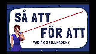 SÅ ATT ELLER FÖR ATT [upl. by Assert440]