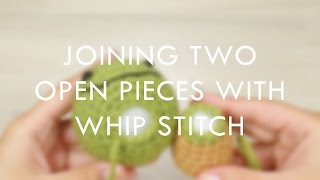 Joining open pieces with whip stitch righthanded  Kristi Tullus [upl. by Kiah]