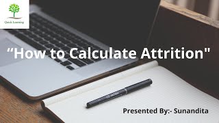 Attrition Rate Formula  Monthly Attrition  YTD Attrition  Annualized Attrition in Excel [upl. by Anoirb]