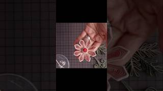 Quilled Flower for Christmas Deco diy tutorial quilling art handmade papercraft [upl. by Saxela]