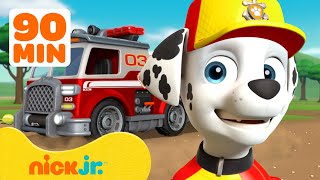 Paw Patrol  ¡Los MEJORES rescates del camión de bomberos de Marshall de PAW Patrol  Nick Jr [upl. by Delaine]