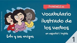 Vocabulario ilustrado de los verbos 12  español  inglés [upl. by Idac]