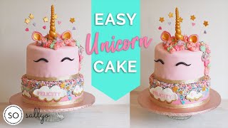 How To Make an Amazing Unicorn Cake  Easy Birthday Cake Tutorial [upl. by Lien]