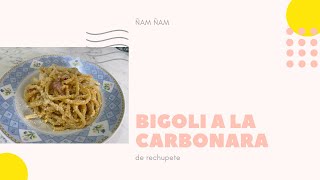 cómo preparar PASTA CARBONARA riquísimo 🍴3 [upl. by Fang355]