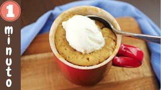 PAN DE PLATANO en Microondas 1 MINUTO  MUG CAKE  sin huevo [upl. by Eiuqnimod272]