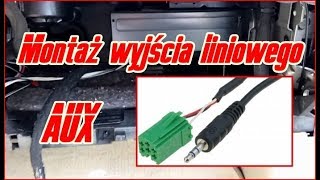 Montaż wyjścia liniowego AUX  Line in  Carminat DVD [upl. by Yelhak152]