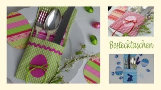 DIY Bestecktasche nähen und individuell verzieren [upl. by Aikenat]