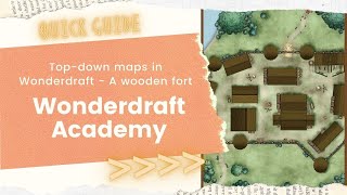 Wonderdraft Academy  How to make a topdown map in Wonderdraft Part 1  A wooden fort [upl. by Adnilym]