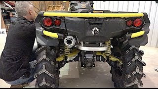 Slip on exhaust install CAN AM XMR 1000 RJWC EXHAUST [upl. by Jt573]