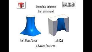 Solidworks tutorial  Beginners  How to use Loft Boss Loft Cut and Thin feature  Complete Guide [upl. by Etnauj]