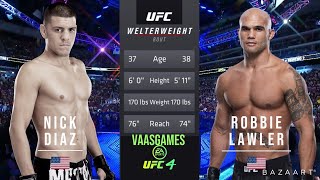 NICK DIAZ VS ROBBIE LAWLER 2 FULL FIGHT UFC 266 [upl. by Stoffel604]