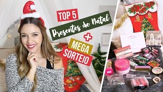 TOP 5 Presentes de Natal  MEGA GIVEAWAY [upl. by Umberto]