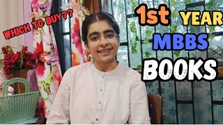 1st YEAR MBBS BOOKS TO BUY mbbs mbbs1styear neet2024 [upl. by Aneej]