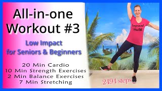 Total Body Cardio amp Strength Workout  Low Impact Exercise for Seniors amp Beginners  At Home Workout [upl. by Yerffoej522]