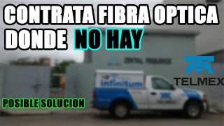 Como contratar fibra óptica TELMEX donde no hay [upl. by Yrred831]