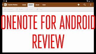 Microsoft OneNote for Android ReviewTablet Version [upl. by Necila434]
