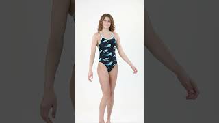 Sporti Sharkies Thin Strap One Piece Swimsuit 2240  SwimOutletcom [upl. by Drofla]