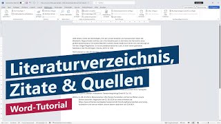 Word Literaturverzeichnis erstellen – Zitate Quellen und Fußnoten in Word verwenden [upl. by Anderson457]