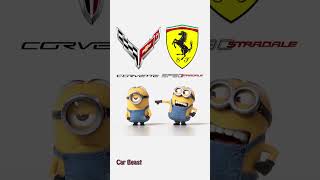 Ferrari sf90 vs Corvette C8 minions style tiktok car trending funny asmr automobile foryou [upl. by Balbinder982]