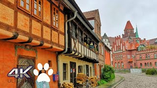 4K  Cottbus in the raining day I Walking Tour I Germany [upl. by Bachman]