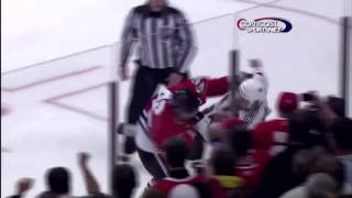 Matt Hendricks vs Colin Fraser Nov 11 2009 [upl. by Cressy]