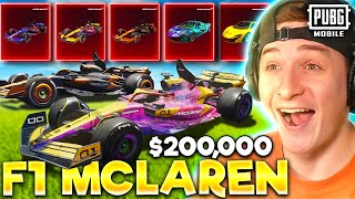 200000 UC MAXED F1 MCLAREN SPEED DRIFT PUBG MOBILE [upl. by Ronny304]